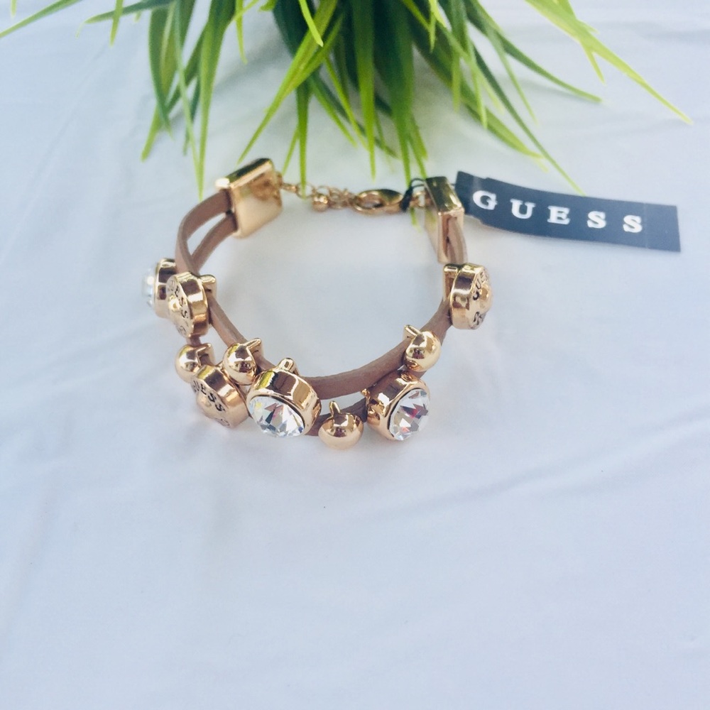 New Guess Bracelet Gold,Brown.Rhonestone😀💎🌸💕